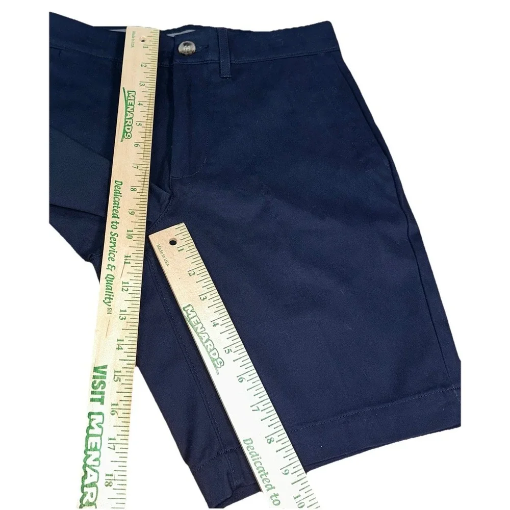 Sonoma Flexwear Flat Front Chino Shorts Navy Blue Cotton 9